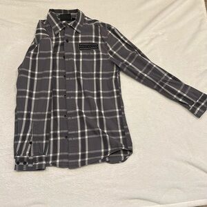 Harley-Davidson long sleeve button up shirt.  Gray Size S